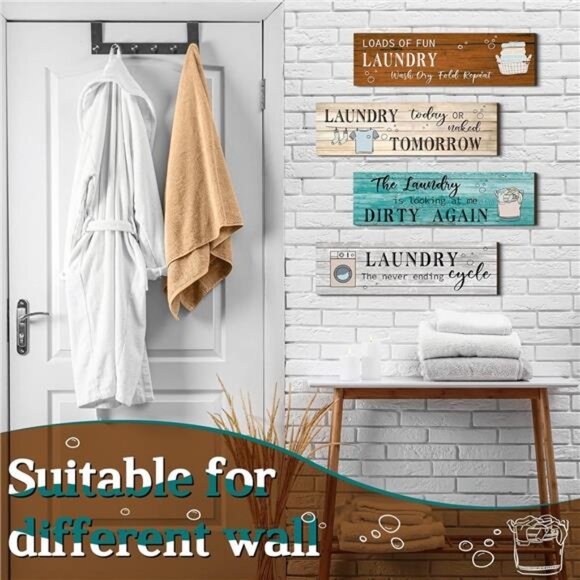 Laundry Room Decor Laundry Room Wooden Sign Funny Sign Wall Plaque Rustic - Picture 4 of 7